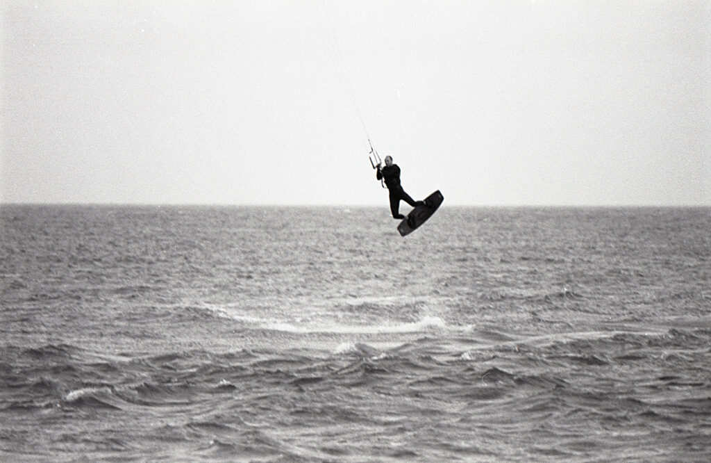kite surfer jumping in the air
