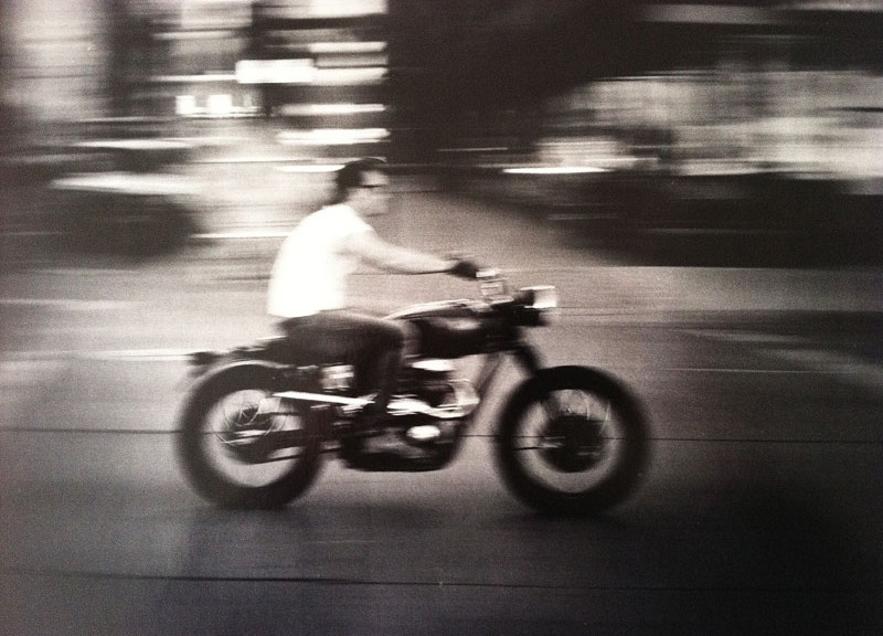 Custom Motorcycle in black and white